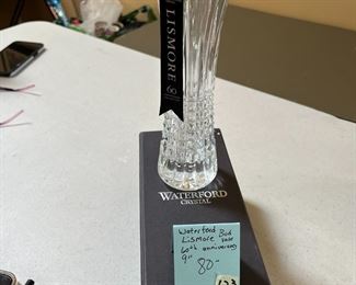 #123	Waterford Lismore Bud Vase 60th Anniversary 9"	 $80.00 																																																																																																																																																																																																																																																																																																																																																																																																																																																																																																																																																																																																																																																																																																																																																																																																																																																																																																																																																																												