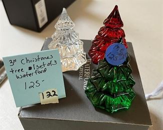 #122	3" Christmas Tree - 1 set of 3 Waterford Trees	 $125.00 																																																																																																																																																																																																																																																																																																																																																																																																																																																																																																																																																																																																																																																																																																																																																																																																																																																																																																																																																																											