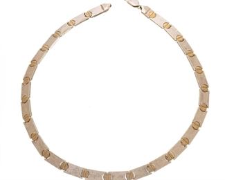 Italian 925 Silver Necklace, Ca. 1960, L 16" 29.9g