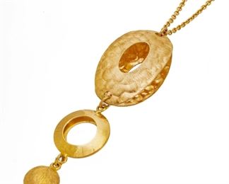 14k Gold Fine Neck Chain With Pendant L 16" 6.5g