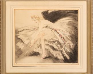 Louis Icart (French, 1888-1950) Etching, Drypoint And Aquatint On Paper, Ca. 1939, Fair Dancer, H 19.5" W 22.75"