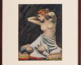 Zoltan Sepeshy (American, 1898-1953) Pastel On Paper, Ca. 1922-23, Artist's Model, H 13.5" W 10.5"