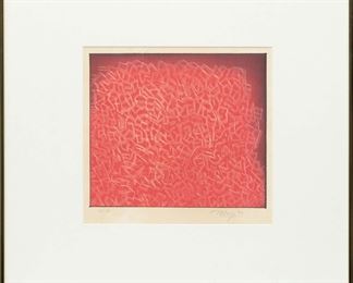 Mark Tobey, (American, 1890-1976) Aquatint In Colors, 1973, Summer Encounter, H 9" W 10.5"