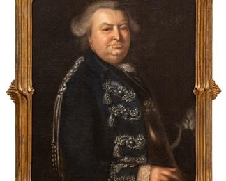 German Oil On Canvas, Ca. Late 18th C., Portrait Of An Officer With Pour Le Merite Badge, H 31.5" W 25"