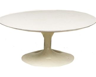 Eero Saarinen For Knoll Studio (American) 'Tulip' Outdoor Coffee Table, H 15.25" Dia. 35"