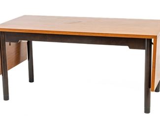Edward Wormley For Dunbar Furniture (American) Mid Century Modern Drop Leaf Table/desk, H 28.5" W 30" L 60"