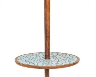 Martz & Marshall Studios (Veedersburg, Indiana) Tile Floor Lamp, Ca. 1960, H 57.5" Dia. 18.25"