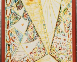 Egill Jacobsen (Danish, 1910-1998) Lithographic Poster In Colors On Paper, Ca. 1970-71, Louisana, H 33" W 24"