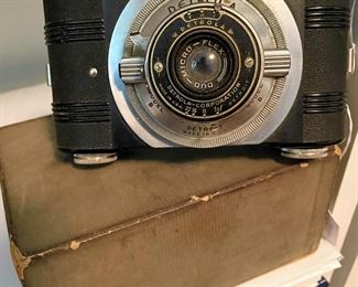 One of several vintage cameras