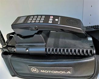 Early automobile mobile phone.