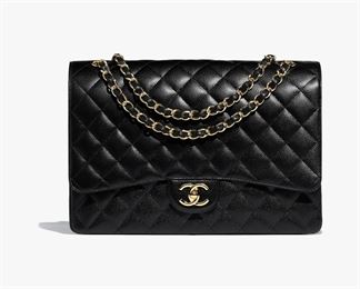 Lot 213 Chanel Black Caviar Bag
