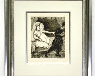Lot 840 Original Marc Chagall Etching Illustrationen aus La Bible  La femme de Potiphar