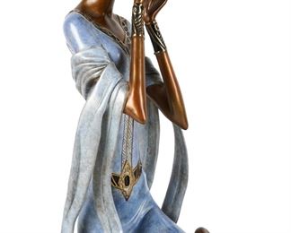 Lot 866 Original Ting Shao Kuang Bronze Sculpture  Seated Figure