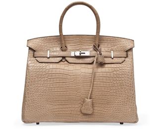 Lot 379 Hermes Birkin  Matte Crocodile Bag 35mm