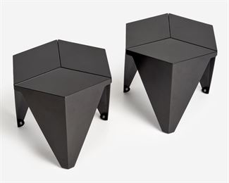 6. ISAMU NOGUCHI PAIR OF PRISMATIC TABLES, VITRA PRODUCTION
