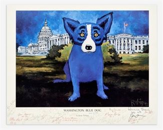 49. GEORGE RODRIGUE "Washington Blue Dog" (Signed by Reps)