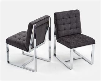 56. MILO BAUGHMAN Pair of 8101 Chairs (Thayer Coggin, 1970s)