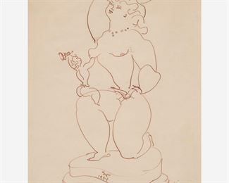 70. CHAIM GROSS Untitled 1944 Sketch (Mother and Child)