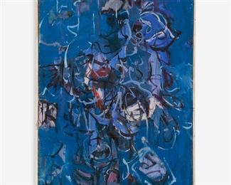 72. LARRY BAKKE Abstract Expressionist Oil (1957-58)