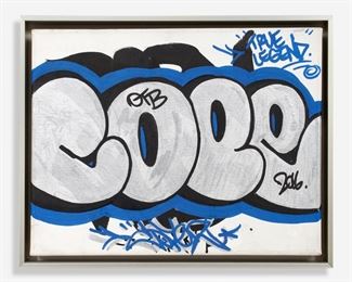 77. COPE2 "True Legend" (2016 Graffiti Throw-Up on Canvas)