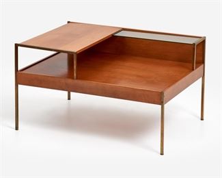 120. MILO BAUGHMAN TIERED CORNER TABLE (MURRAY, CA. 1950S)