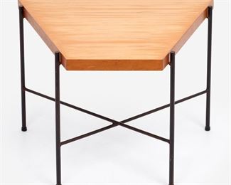 122. MEL BOGART FELMORE WEDGE END TABLE (1950S)

