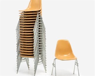 151. EAMES 20 HERMAN MILLER DSS STACKING CHAIRS (1959-63)