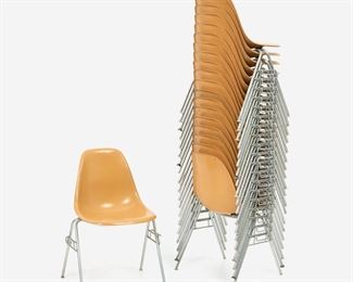 153. EAMES 20 HERMAN MILLER DSS STACKING CHAIRS (1959-63)