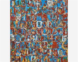 157. JASPER JOHNS (AFTER) "NUMBERS" SERIGRAPHIC POSTER, 1974