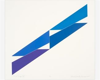 167. NICK VACCARO "TO A TRAP IX" (1969 COLOR RELIEF PRINT)