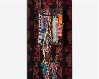 187. FRANK FRAZIER UNTITLED (1992 MIXED MEDIA COLLAGE)