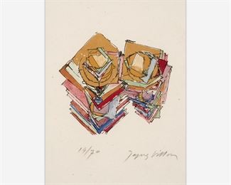 194. JACQUES VILLON UNTITLED (1965 COLOR LITHOGRAPH)