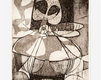 202. NICK VACCARO "QUEEN" (EARLY 1960S COLLAGRAPH)