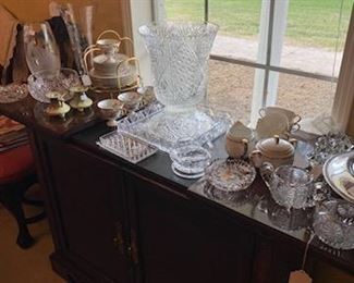 Some of the finer pieces are pictured separately. There are too many. These wider shots are to show the larger collection. All are the finest glass, porcelain, and china art objects.