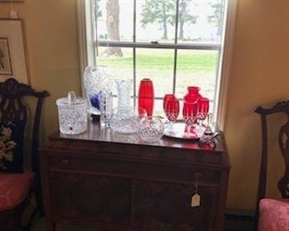 Some of the finer pieces are pictured separately. There are too many. These wider shots are to show the larger collection. All are the finest glass, porcelain, and china art objects.