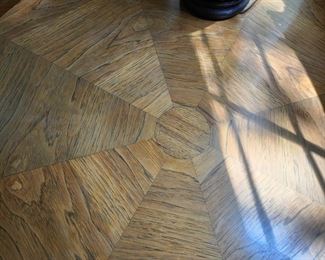 Wood and Iron Octagonal Cocktail Table