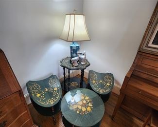 Vintage Set of Coordinating Tables 