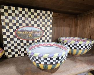 Mackenzie-Childs "Picadilly Mixing Bowls"