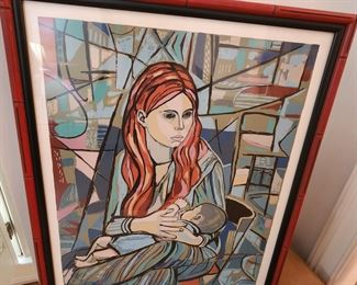 "Gift of Love" Serigraph print by Irving Amen