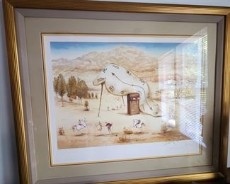 "Time and Immortality" Salvador Dali Serigraph with Gold Dust and Austrian Gemstones 17/350