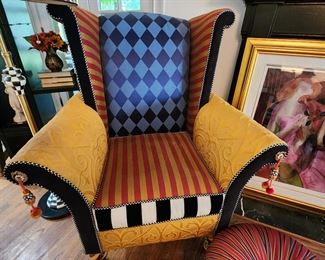 Mackenzie-Childs Maestro Wing Armchair