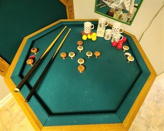 Bumper Pool and Poker Table