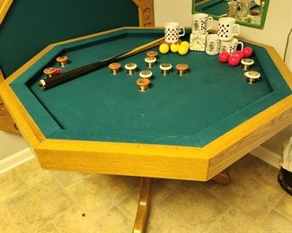 Bumper Pool and Poker Table