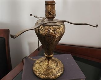 Heintz Sterling Silver over Solid Bronze  American Mission Lamp