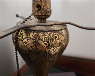 Heintz Sterling Silver over Solid Bronze  American Mission Lamp