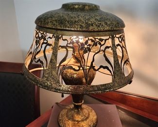 Heintz Sterling Silver over Solid Bronze  American Mission Lamp