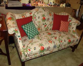 Upholstered Settee by Denaux Interiors