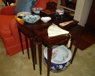 Nice set of mahogany nesting tables