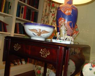 Oriental lamp and federal designed bowl