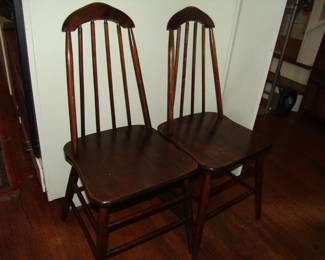 Pair of spindle back chairs